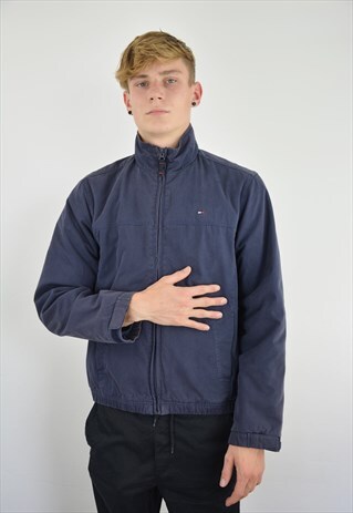 VINTAGE TOMMY HILFIGER SPORT LIGHT JACKET FOR MEN IN NAVY