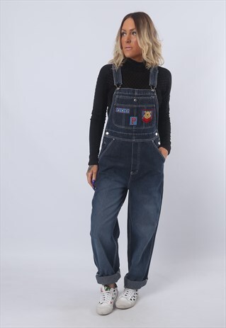 DISNEY VINTAGE DENIM DUNGAREES WINNIE THE POOH 90'S (EX5C)