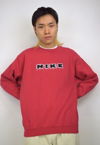 VINTAGE 90S NIKE FADED RED/PINK SWEATSHIRT