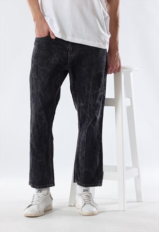 VINTAGE LEVIS DENIM PANTS TROUSERS 90S BLACK DYED