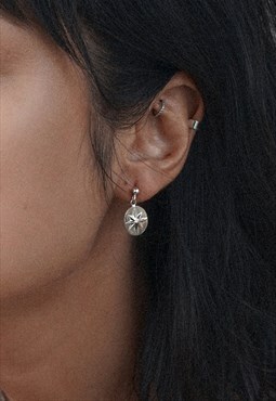 Star Signet Earrings Silver