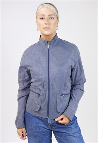 VINTAGE 90S NIKE GREY LIGHT RAIN JACKET
