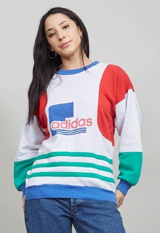 VINTAGE CLASSIC ADIDAS 80'S MULTI COLOURED SWEATSHIRT