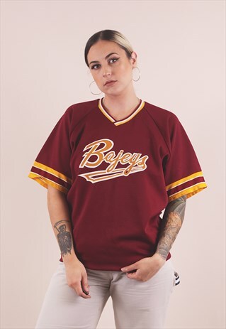 VINTAGE 90S MAROON FOOTBALL JERSEY /A7126
