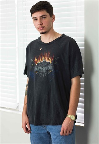 VINTAGE HARLEY DAVIDSON T-SHIRT LOGO 90S XXL 9.4