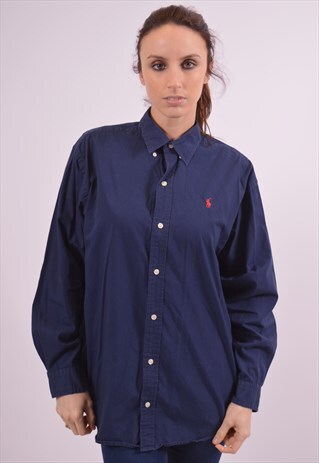 VINTAGE RALPH LAUREN SHIRT NAVY BLUE