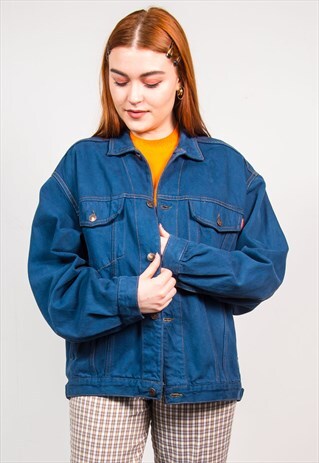 VINTAGE 90'S DARK BLUE DENIM JACKET