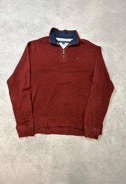 Tommy Hilfiger Knitted Jumper 1/4 Zip Sweater with Logo
