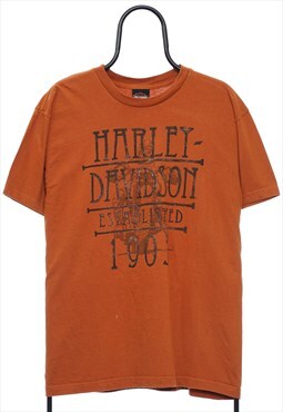 Harley Davidson Music City Graphic Orange TShirt Mens