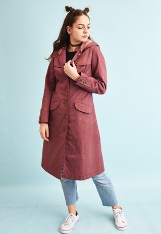 70'S RETRO MINIMALIST TRENCH TWEED COAT JACKET