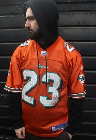 VINTAGE REEBOK MIAMI DOLPHINS NFL FOOTBALL JERSEY