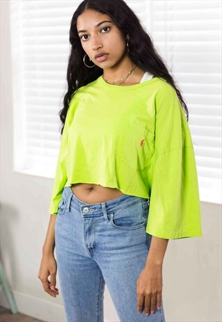 VINTAGE RALPH LAUREN REWORKED CROP TOP LOGO 90S X 4.8