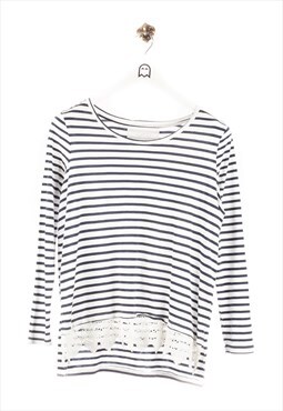 Vintage  Gina  Sweatshirt Basic Look White / Striped