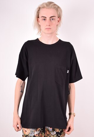 MISSONI MENS VINTAGE T-SHIRT TOP LARGE BLACK 90S