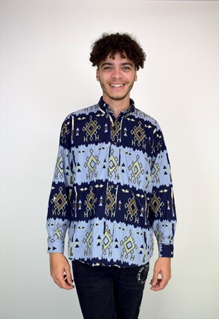 VINTAGE 90'S PATTERNED NAF NAF SHIRT