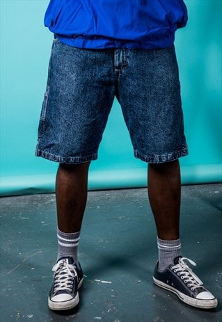 VINTAGE WRANGLER DENIM SHORTS IN BLUE