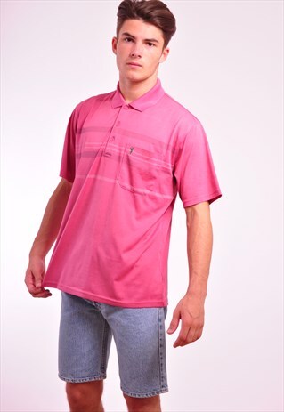 VINTAGE 90S RETO PINK POLO SHIRT