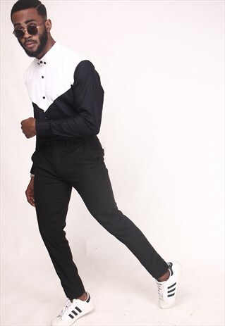 MONOCHROME LONG SLEEVE COTTON SHIRT