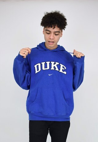 VINTAGE 90'S NIKE BLUE 'DUKE' HOODIE