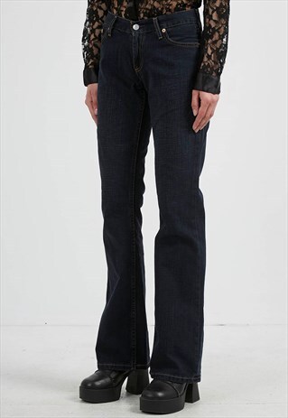 VINTAGE NAVY LEVI'S 529 FIT BOOT CUT DENIM JEANS
