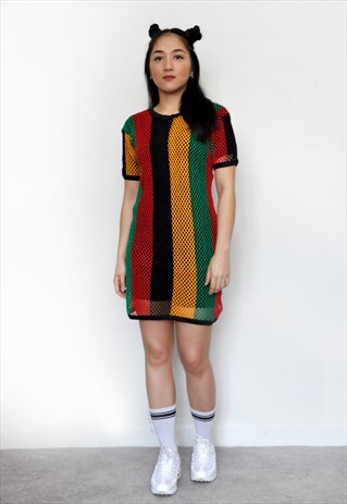 mesh rasta dress