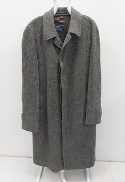 Vintage Burberry for Harris Tweed Herringbone Coat