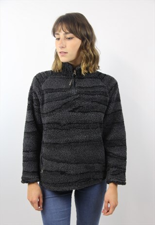 VINTAGE NAPAPIJRI PRINTED 1/4 ZIP FLEECE