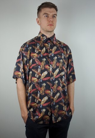 PURE SILK PATTERNED SHIRT