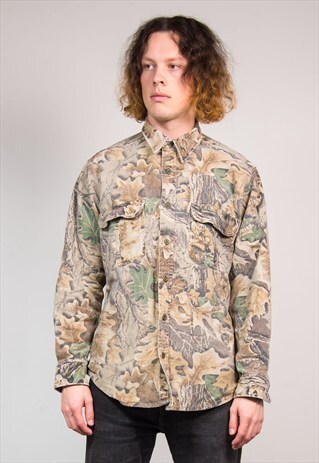 VINTAGE 90'S CAMO FLANNEL SHIRT