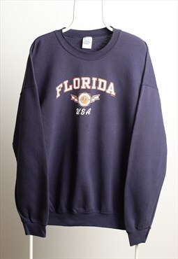 Vintage Gildan Florida USA Crewneck Sweatshirt Navy