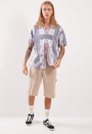 VINTAGE PATTERNED FESTIVAL SHORT SLEEVE SHIRT