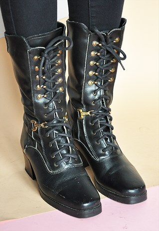 90S LACE UP BOOTS