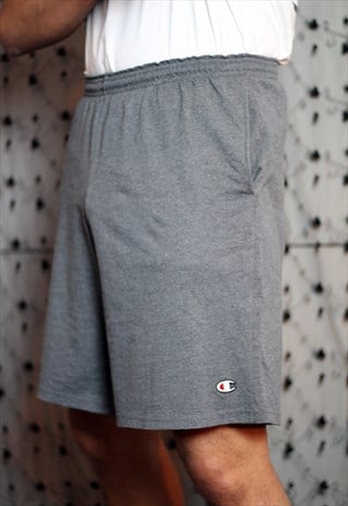 VINTAGE CHAMPION JERSEY GREY SHORTS