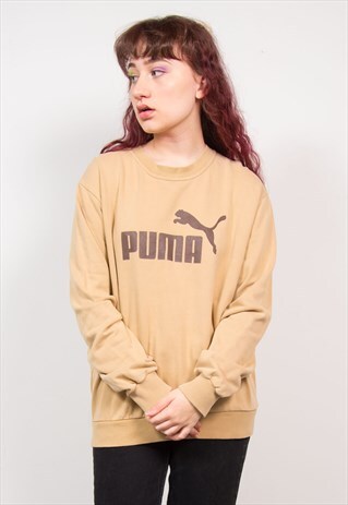 PUMA VINTAGE 90'S LIGHT BROWN OVERSIZED SWEATSHIRT