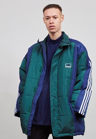 VINTAGE ADIDAS MULTI COLOURED SUPER OVERSIZED PUFFER COAT