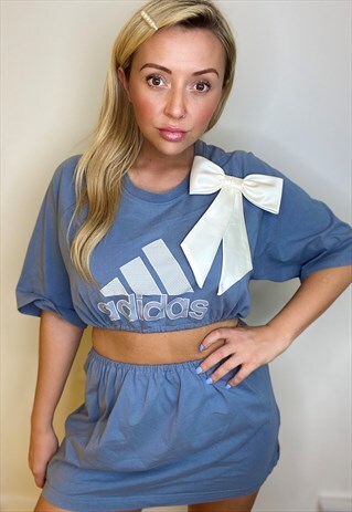 REWORKED ADIDAS CROP TOP & SKIRT COORDINATE