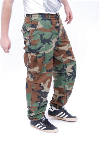 VINTAGE CAMO CAMOUFLAGE TROUSERS