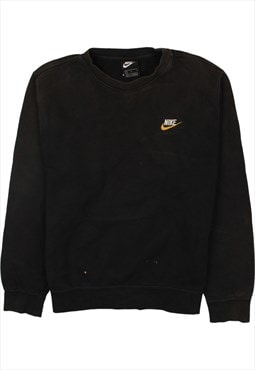 Vintage 90's Nike Sweatshirt Swoosh Crew Neck Black Small