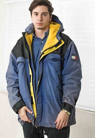 VINTAGE TOMMY HILFIGER SKI COAT JACKET LOGO 90S XL 52.5