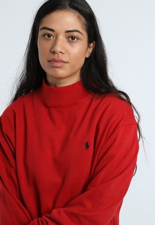 90S POLO RALPH LAUREN EMBRIODERED LOGO SWEATSHIRT