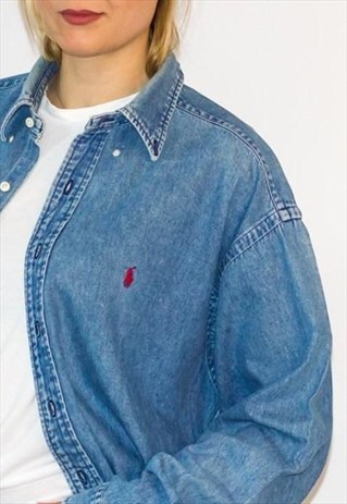 VINTAGE OVERSIZED RALPH LAUREN DENIM SHIRT