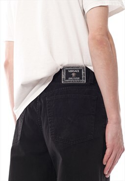 Vintage VERSACE Pants Trousers 90s Black