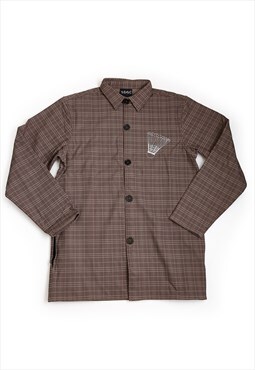 Khaki Badminton Fleece Extra Length Jacket Shirt Coat 