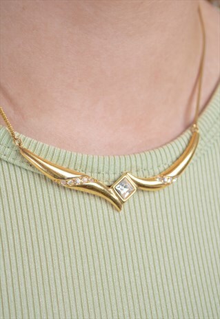 VINTAGE MONET DIAMANTE NECKLACE