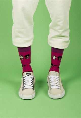 8 BIT FICTION PURPLE SOCKS