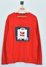 Vintage Ralph Lauren Sweatshirt Red XLarge