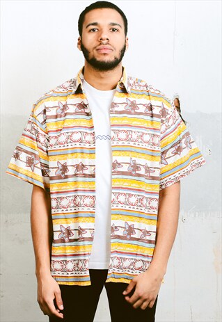 VINTAGE AZTEC PATTERN SHIRT