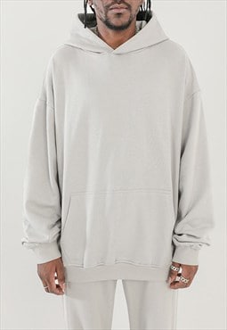 Grey Heavy Cotton Oversized Sweatshirts Unisex 