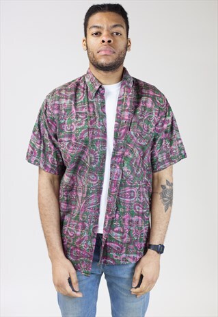 VINTAGE 90S PAISLEY MULTICOLOURED SHIRT