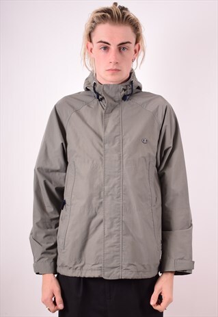 CHAMPION MENS VINTAGE JACKET SMALL GREY 90S
